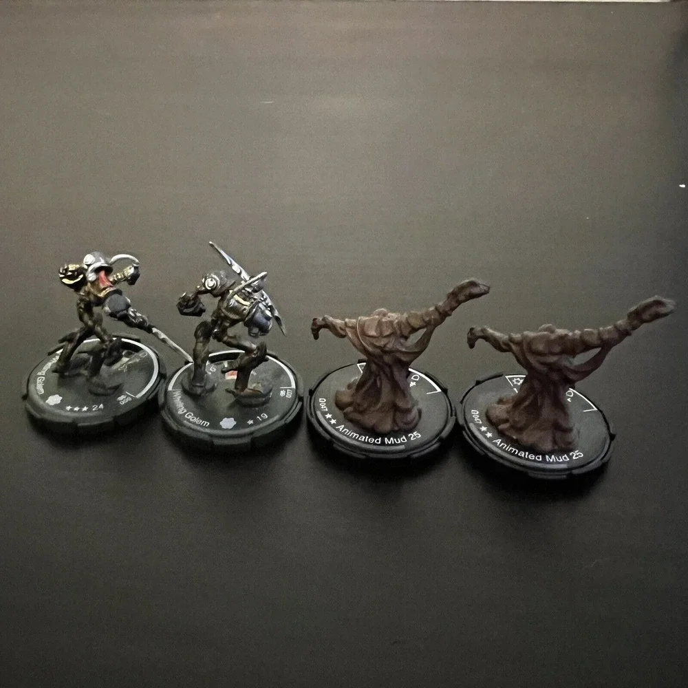 Mage Knight Goblin Runner Dwarven Golem Mud Lot of 11 D&D Pathfinder RPG 2003‎